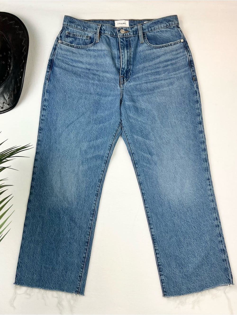 NWT Frame Le Jane Crop Jeans Womens 30 High Rise Straight Leg Denim $278 MSRP - Picture 2 of 9